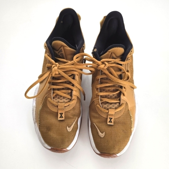 Nike Men's PG 5 Wheat Metallic Gold-Grain 9.5 - Picture 3 of 15